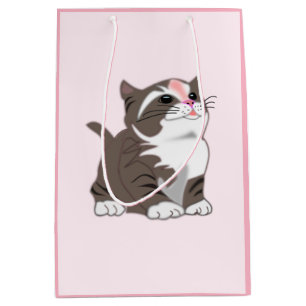 Sacola Para Presentes Média Gatinho Bonito