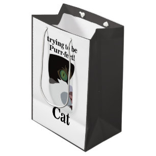 Sacola Para Presentes Média Gato Kitty Pet Divertido