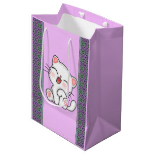 Sacola Para Presentes Média Gato presente