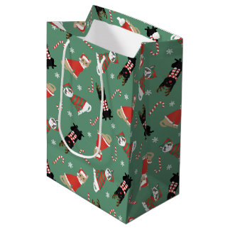 Sacola Para Presentes Média Gatos de Natal