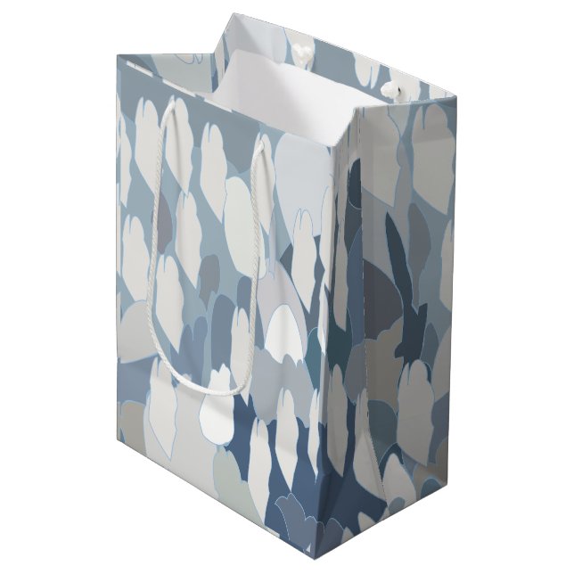 Sacola Para Presentes Média Gelo da Geleira Azul (Frente inclinada)