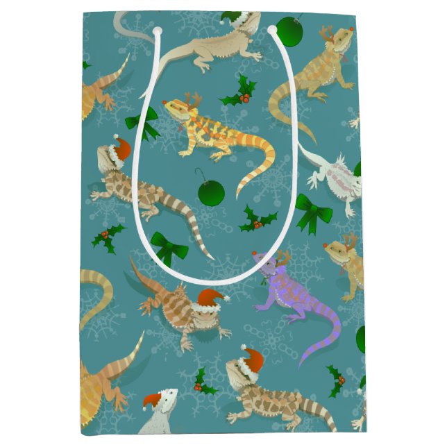 Sacola Para Presentes Média Gelo do Dragão Morph Holiday (Frente)