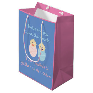 Sacola Para Presentes Média Gêmeos = duas vezes a alegria