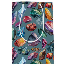 Sacola Para Presentes Média Gems & Crystal Jewel Tone