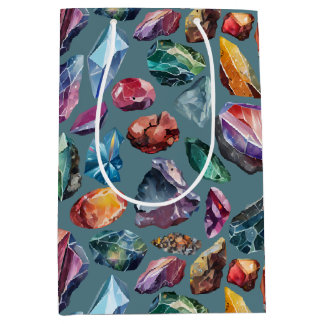 Sacola Para Presentes Média Gems & Crystal Jewel Tone