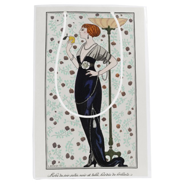 Sacola Para Presentes Média George Barbier, Art Deco Medium Gift Bag (Frente)