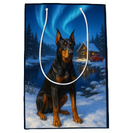 Sacola Para Presentes Média German Pinscher Holiday Card