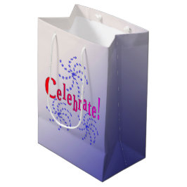 Sacola Para Presentes Média Gift Bag - Celebrar com Fireworks