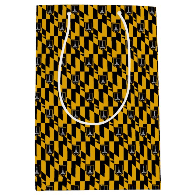 Sacola Para Presentes Média Gift Bag com bandeira de Baltimore, EUA (Frente)