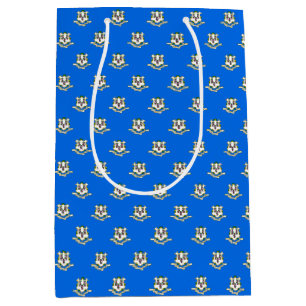 Sacola Para Presentes Média Gift Bag com bandeira de Connecticut, EUA
