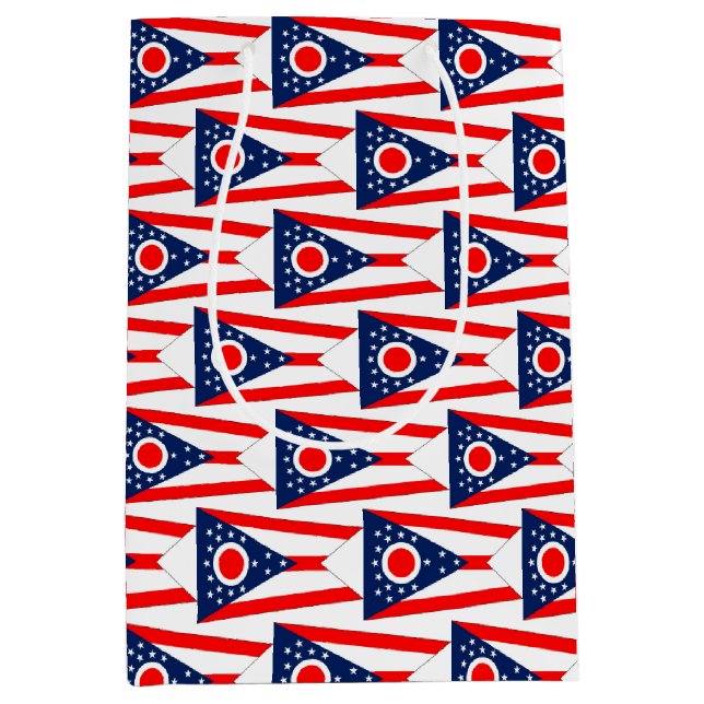 Sacola Para Presentes Média Gift Bag com pavilhão do Estado de Ohio, EUA (Frente)