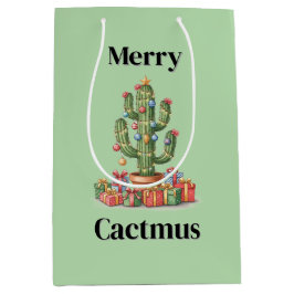 Sacola Para Presentes Média Gift Bag Medium-Feliz Cactmus