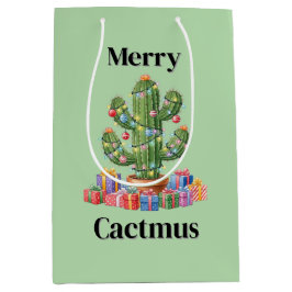 Sacola Para Presentes Média Gift Bag Medium-Feliz Cactmus
