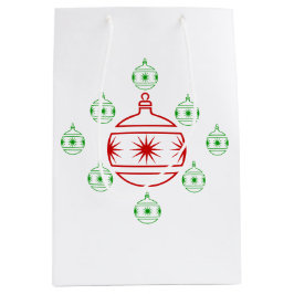 Sacola Para Presentes Média Gift Bag - Ornamentos de Férias