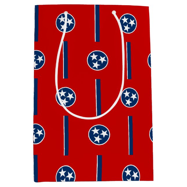 Sacola Para Presentes Média Gift Bag with flag of Tennessee, USA (Frente)