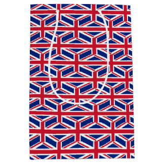 Sacola Para Presentes Média Gift Bag with United Kingdom flag