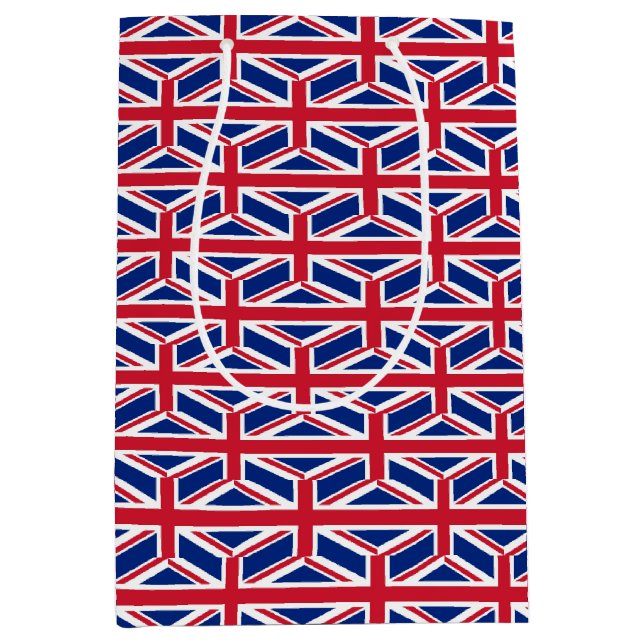 Sacola Para Presentes Média Gift Bag with United Kingdom flag (Frente)