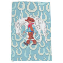 Gift Bag Young Cowboy and Horse