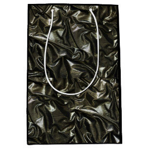 Sacola Para Presentes Média Giftbag preto elegante do cetim