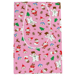 Sacola Para Presentes Média Gingerbird Joy