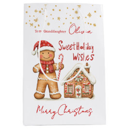 Sacola Para Presentes Média Gingerpão homem Casa neta Natal