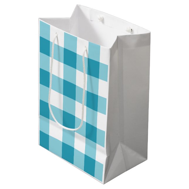 Sacola Para Presentes Média Gingham Pattern (Frente inclinada)