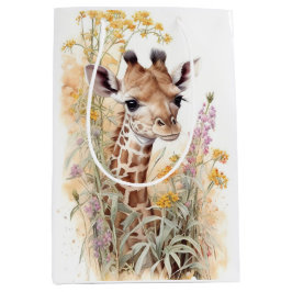 Sacola Para Presentes Média Giraffe Gift Bag