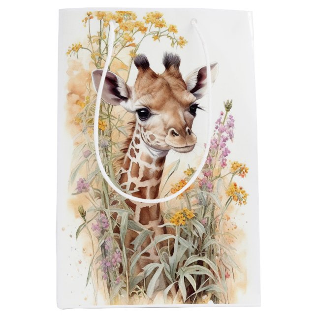Sacola Para Presentes Média Giraffe Gift Bag (Frente)