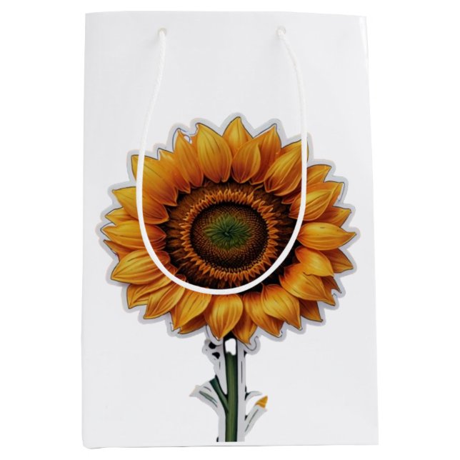 Sacola Para Presentes Média Girassol | Bolsa para Presentes (Frente)
