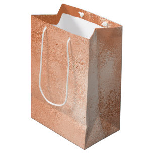 Sacola Para Presentes Média Glam Orange Peach Spice Birthday