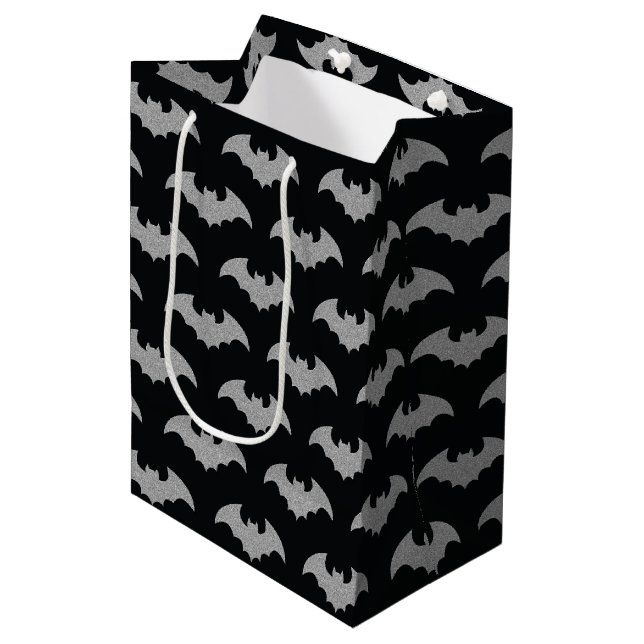 Sacola Para Presentes Média Glittery Bat Halloween (Frente inclinada)