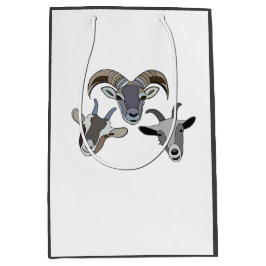 Sacola Para Presentes Média Goat Animal Funny Goat
