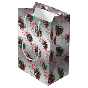 Sacola Para Presentes Média GOTA Natal Deseja Bebê Goat Kisses Nubian 3