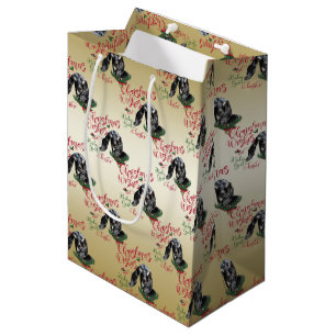 Sacola Para Presentes Média GOTA O Natal Deseja O Bebê Goat Kisses Nubian 2