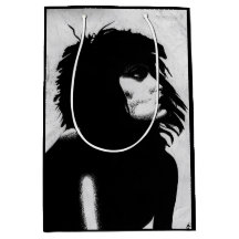 Gótico Deusa Retrato Original Arte Preta Branca