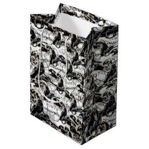 Sacola Para Presentes Média Gótico Spooky Raven No Dia das Bruxas Adultas Da L