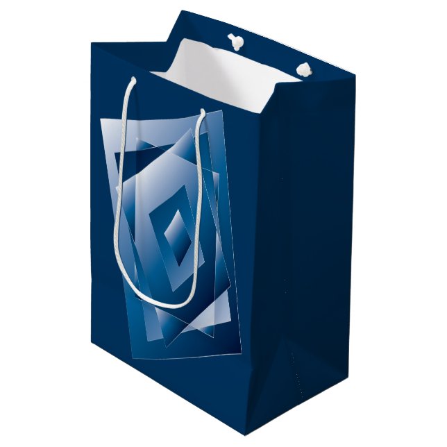 Sacola Para Presentes Média gradiente azul 1 (Frente inclinada)