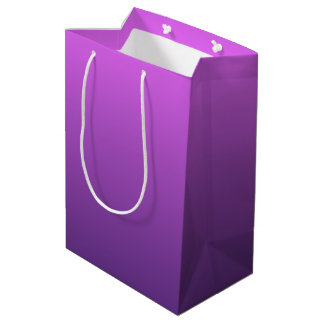 Sacola Para Presentes Média Gradiente ombre roxo