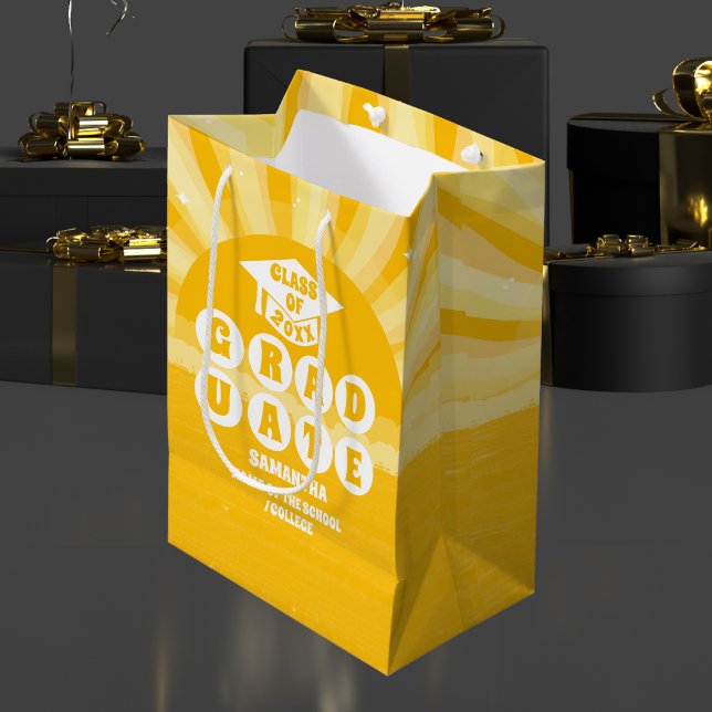 Sacola Para Presentes Média Graduação Retrosolar (Criador carregado)