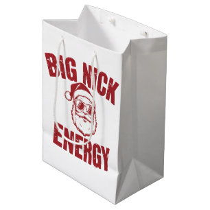 Sacola Para Presentes Média Grande Energia de Nick Piada de Natal Engraçada e 