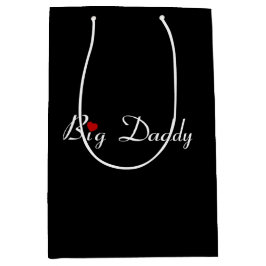 Sacola Para Presentes Média Grande Pai com o Red Heart Medium Gift Bag