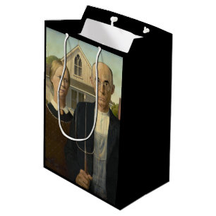 Sacola Para Presentes Média GRANT WOOD - 1930 gótico americano
