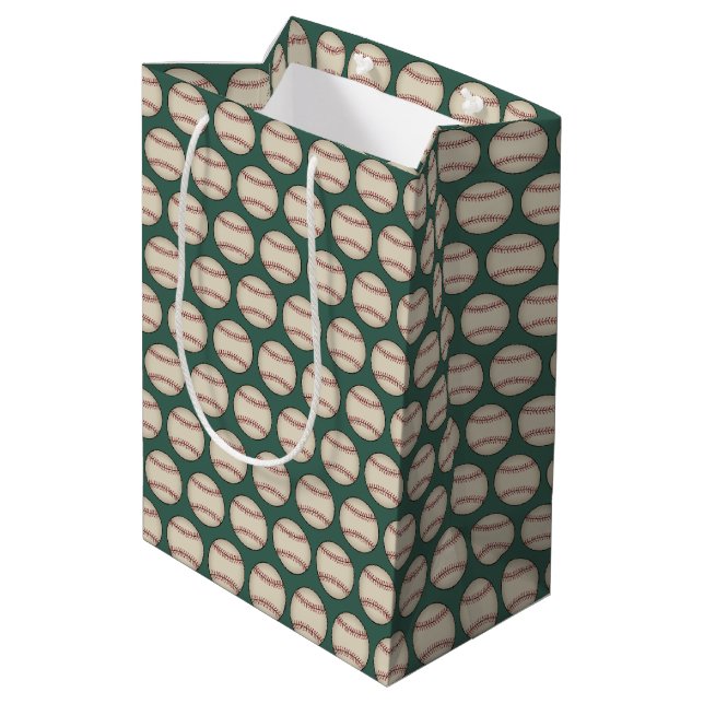 Sacola Para Presentes Média Green Baseball Gift Bag (Verso inclinado)