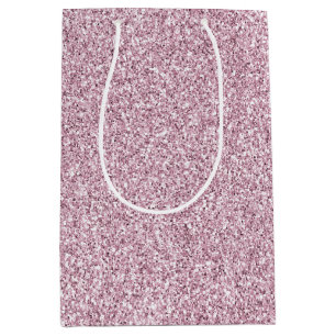 Sacola Para Presentes Média Grelha Glitter Girly Pink
