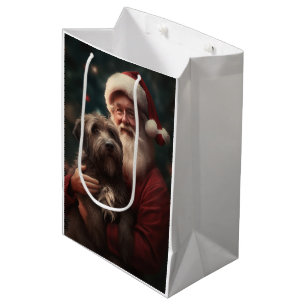 Sacola Para Presentes Média Grifão de Pontaria de Cabelo Raspado Papai Noel Na