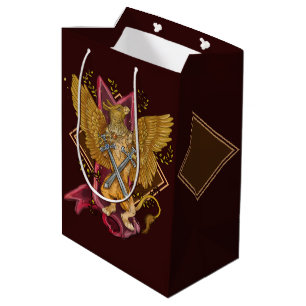 Sacola Para Presentes Média Griffin Místico com Espadas Médias para Presente