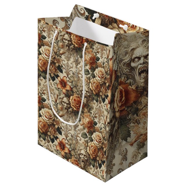 Sacola Para Presentes Média Grotesque Elegance - Vitoriano Gótico (Frente inclinada)