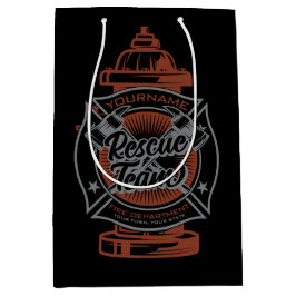 Sacola Para Presentes Média Grupo de Salvamento do Combatente de Incêndio