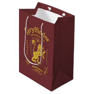 Sacola Para Presentes Média GRYFFINDOR™ Determinação Coragem Bravura Brasão