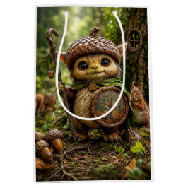 Sacola Para Presentes Média Guardião da Bolota Monstro Florestal Fofo